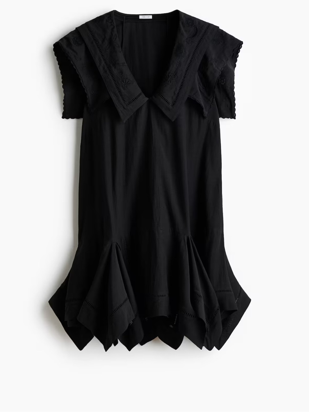 NWT (size small) H&M Studio EYELET-EMBROIDERED DRESS WITH SAILOR COLLAR - Picture 3 of 7